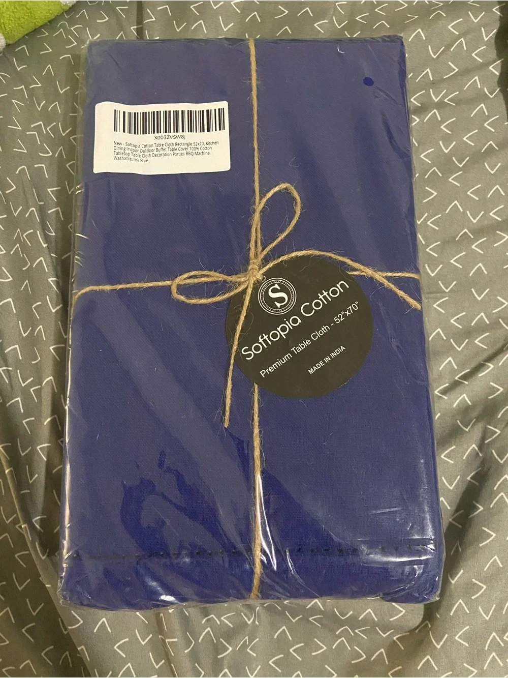 Softopia Cotton Tablecloth Rectangle 52 X 70” Ink Blue
